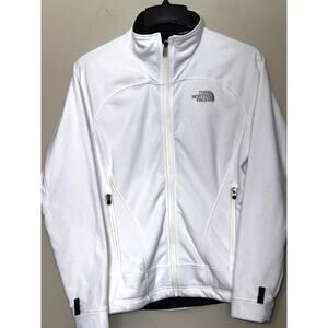 THE NORTH FACE WHITE TKA 100 GLACIER FLEECE FULL ZIP JACKET WOMENS M / MEDIUM
